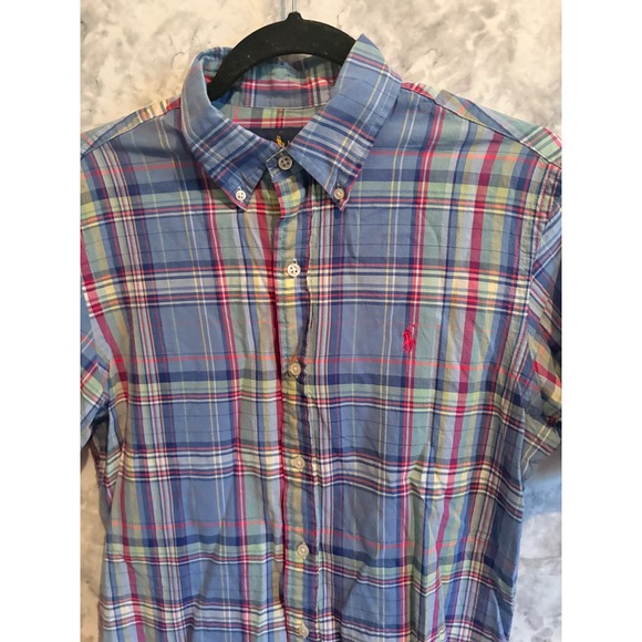 Ralph Lauren Plaid Short Sleeve Button Down Shirt S - Picture 3 of 6